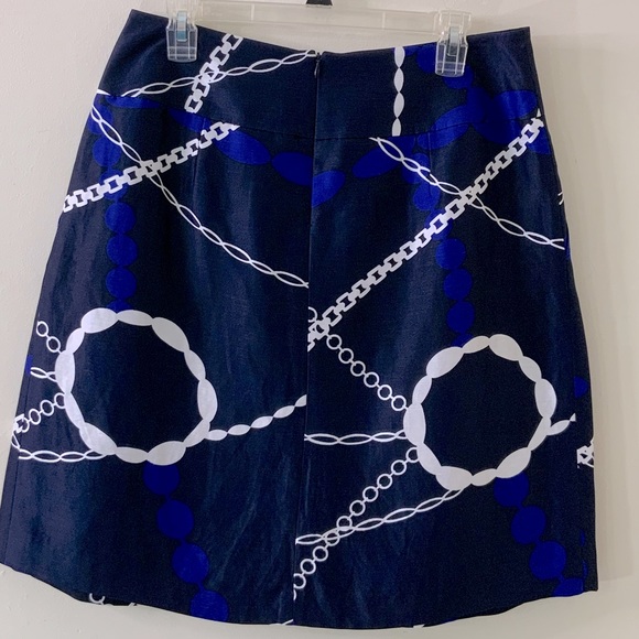 Talbots Navy Blue Silk A-Line Skirt NWOT - Picture 2 of 9